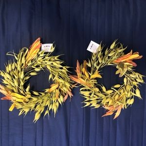 2x mini wreath 12” circle Decorative Fall
